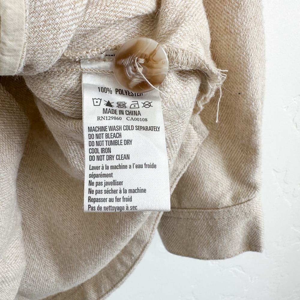 Rhythm | Oyster Knit Oversized Relaxed Fit Shacket Top in Cream Size Small - Picture 10 of 10